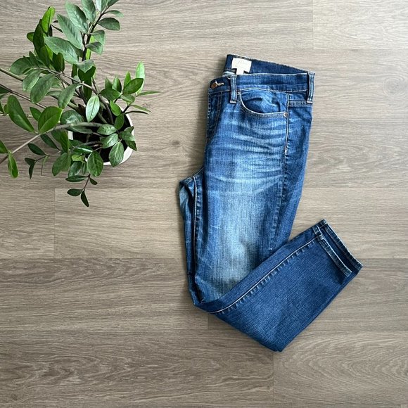 J Crew Blue "Toothpick" Mid-Rise Cropped Skinny Jeans - Picture 12 of 12